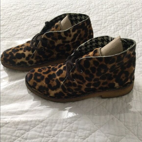 Leather Pony Hair ankle boots Cheetah print - Picture 5 of 13